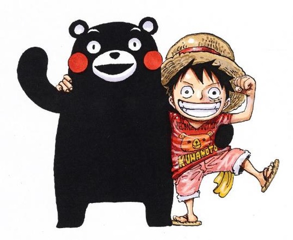 One Piece 熊本 復興プロジェクト継続へ くまモンが ジャンプ 編集部に訪問 アニメ アニメ