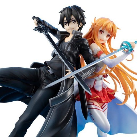 Sao 黒の剣士 キリト 閃光のアスナが背中合わせで立体化 10周年の軌跡をここに アニメ アニメ