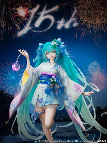 初音ミク 15周年 アジサイが涼しげな 真夏花火ver イラストがフィギュア化 アニメ アニメ