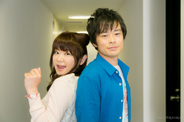 右）ウッソ役の阪口大助さん、左）カテジナ役の渡辺久美子さん