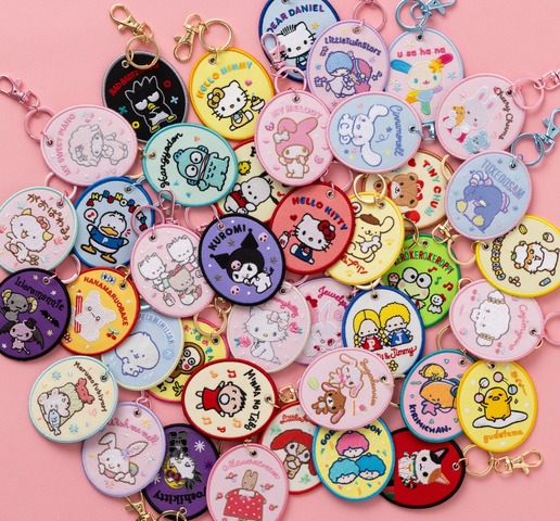 2025サンリオキャラクター大賞グッズ「刺繍ワッペンキーホルダー」（C）2025 SANRIO CO.,LTD.（C）2025 JMA Co.,Ltd.