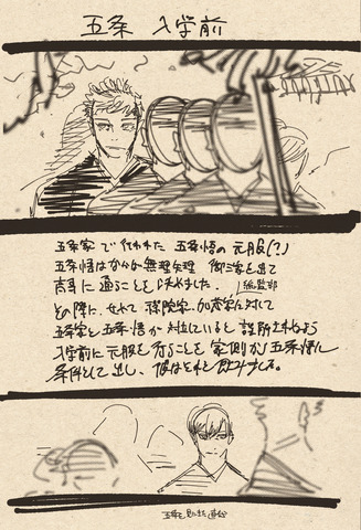 『劇場版総集編 呪術廻戦 懐玉・玉折』【入場者プレゼント第4弾】原作者・芥見下々描きおろし蔵出しラフ設定集