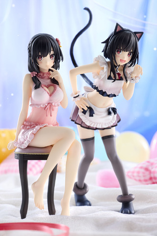 「『この素晴らしい世界に祝福を！』 めぐみん 原作版 猫耳メイドver.」＆「ゆんゆん 原作版 ネグリジェver.」（C）暁なつめ・三嶋くろね　発行：株式会社KADOKAWA