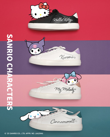 「サンリオキャラクターズ シューズ」キャラネーム コートスニーカー