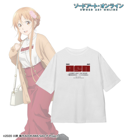 アニメ『ソードアート・オンライン』arti-mate 着用BIGシルエットTシャツ アスナ 描き下ろし カジュアル私服ver. 第3弾
