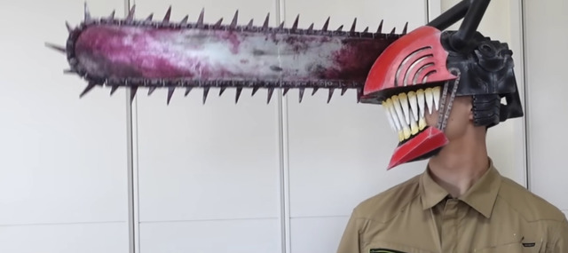 完成したチェンソーマンのマスク