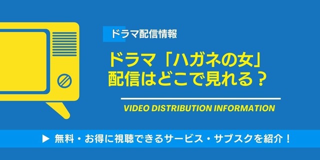ハガネの女 配信情報