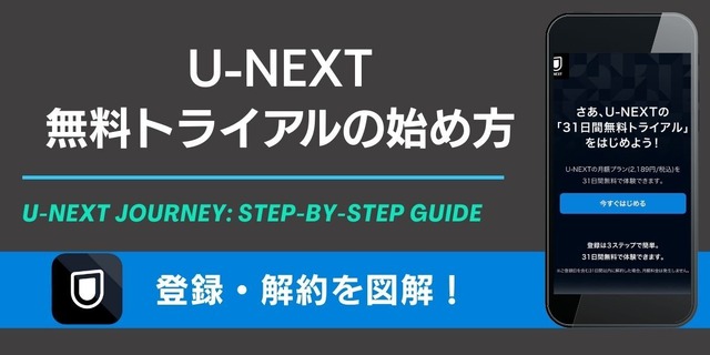 U-NEXT無料トライアル 登録方法