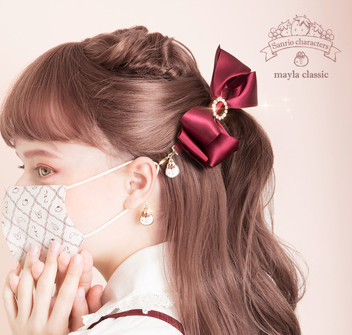 「サンリオキャラクターズ・ヘアオブジェ マスクリーフ」ハローキティ[HK]