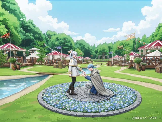 ヒンメルがフリーレンに贈った「鏡蓮華の指輪」のシーンを再現（フォトスポット）