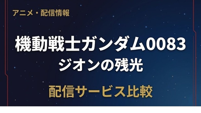 ガンダム0083 ジオンの残光 配信