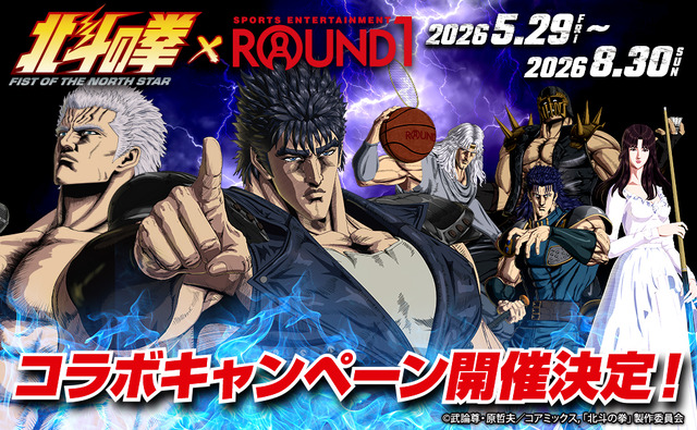 アニメ『北斗の拳 -FIST OF THE NORTH STAR-』×ROUND1 コラボキャンペーン
