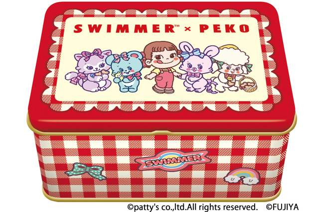 SWIMMER×PEKOコラボハートクッキー缶