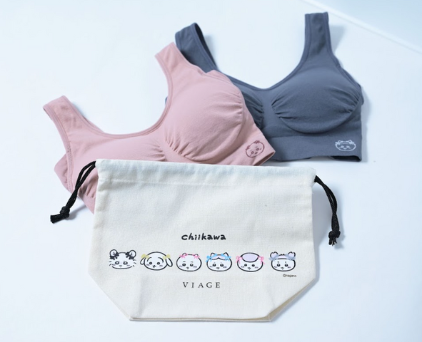 「ちいかわ」ハチワレ、うさぎ達が就寝時のバストをケア♪ ナイトブラ＆ショーツが発売