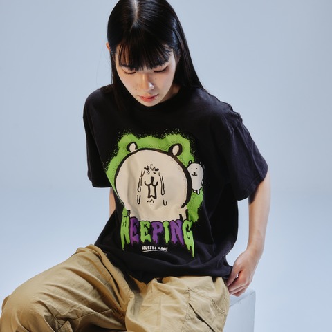 発泡プリントTシャツ　咽び泣く