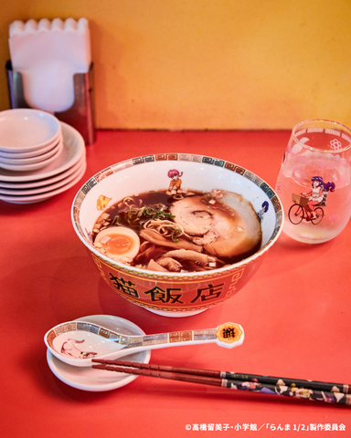 ラーメン鉢、ビールグラス、レンゲ 、滑らない箸