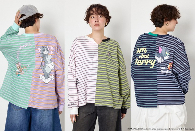 「（TOM AND JERRY）カスタムボーダーロンTEE」6,050円（税込）