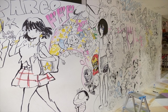 今石洋之 すしおら Triggerのアニメーターたちが渋谷パルコを惜しんで壁面ペイントを実施 アニメ アニメ