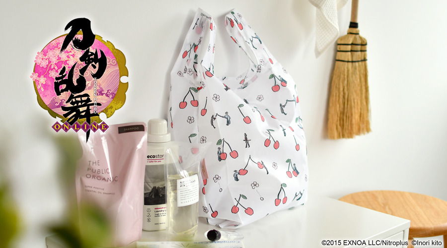 刀剣乱舞 鬼頭祈 コラボにエコバッグが登場 加州清光 大和守安定といっしょにお買い物 アニメ アニメ