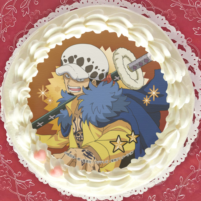 ワンピース ルフィ ロー キッドら 最悪の世代 とお祝い 誕生日やクリスマスにぴったりなプリントケーキ アニメ アニメ