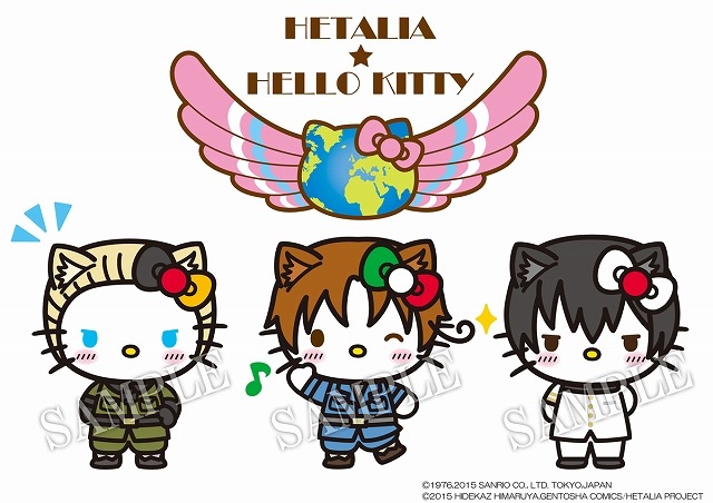 ヘタリア Twt とハローキティがコラボ イタリア ドイツ 日本に扮したキティ登場 アニメ アニメ