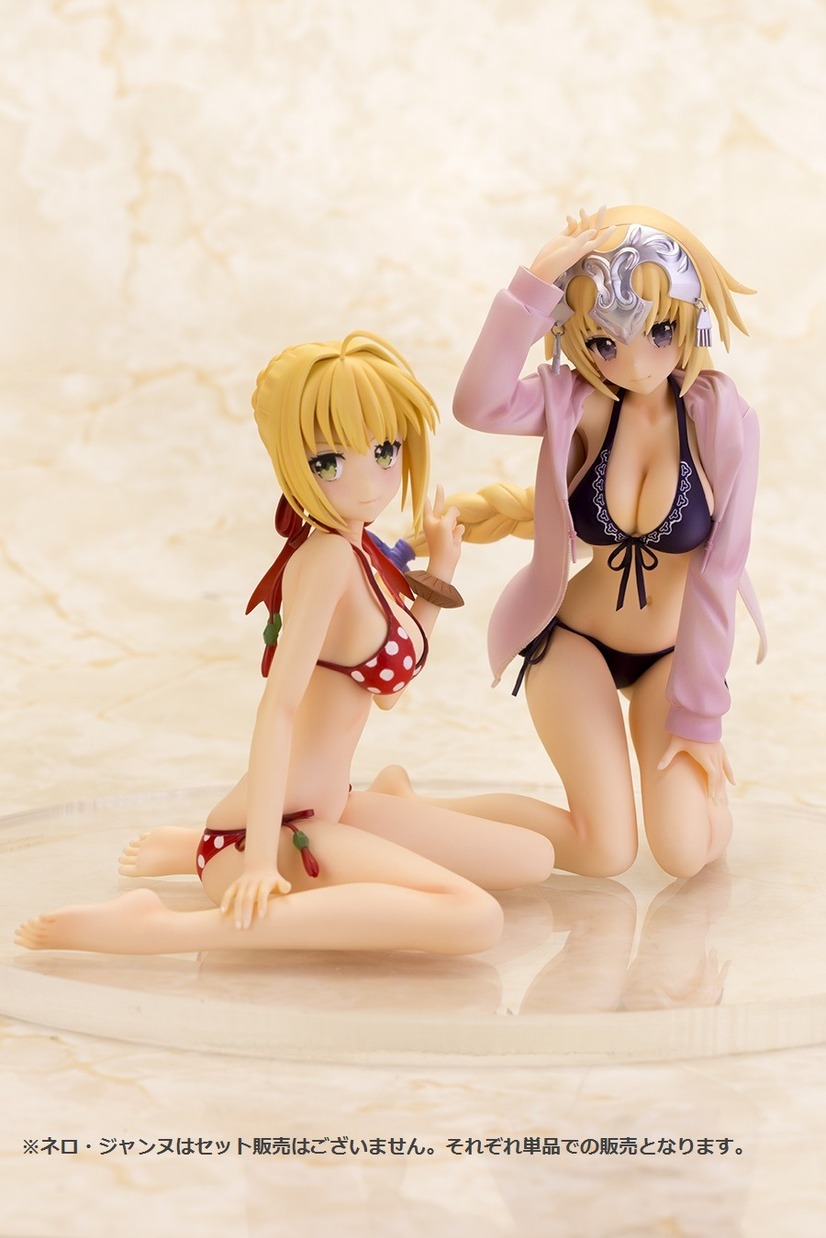 「ネロ・クラウディウス 水着Ver.」「ジャンヌ・ダルク 水着Ver.」各12,800円（税抜）（C）TYPE-MOON （C）2016 Marvelous Inc.