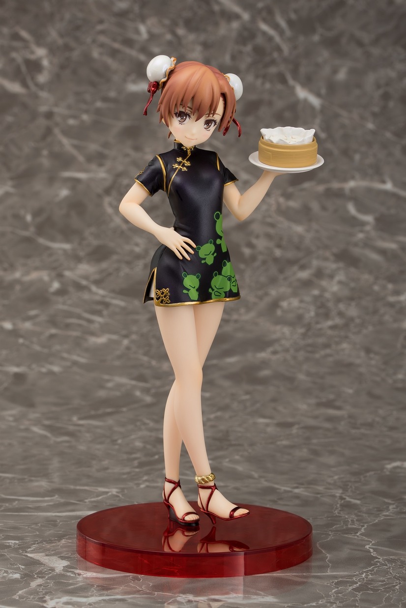 1/8スケールフィギュア「御坂美琴 チャイナドレスstyle BlackVer.」12,000円 ＋税(C)鎌池和馬／冬川基／アスキー・メディアワークス／PROJECT-RAILGUN S