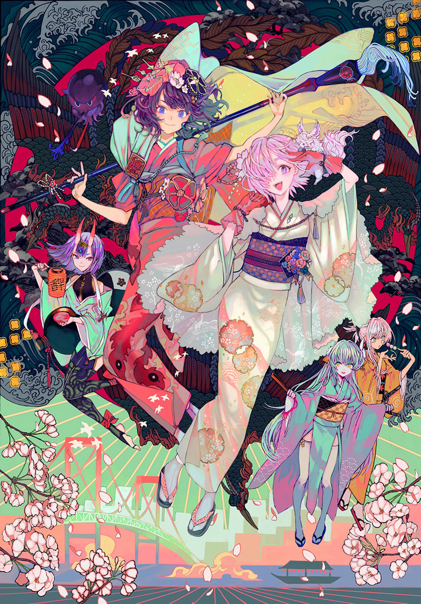 「hokusai＆TOKYO 水辺を彩る江戸祭」『Fate/Grand Order』ビジュアル(C)TYPE-MOON / FGO PROJECT