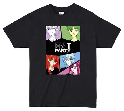 EVA T PARTYオリジナルTシャツ　カラフルキャラクター Ver　(c)カラー