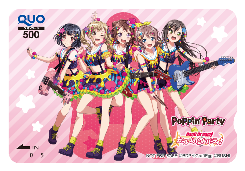 「Poppin’Party」デザインQUOカード