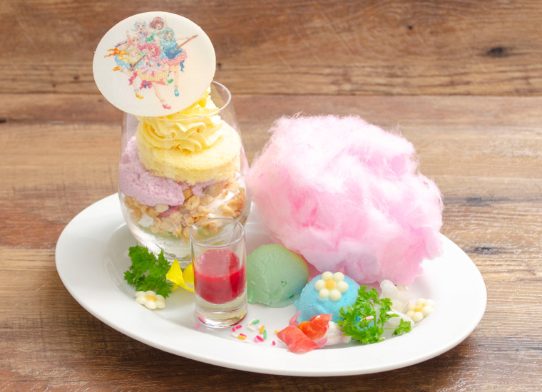 「バンドリ！ ガールズバンドパーティ！カフェ 2019」Pastel＊Palettes のカラフルスイーツプレート　1,380 円（C）BanG Dream! Project （C）Craft Egg Inc. （C）bushiroad All Rights Reserved.