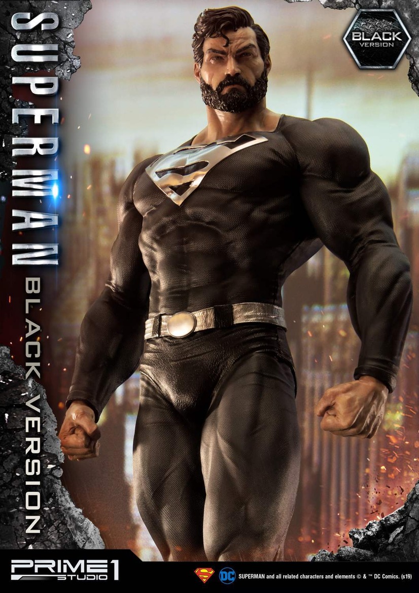 スーパーマン ブラックコスチューム を身にまとった姿でフィギュア化 750体限定生産 2枚目の写真 画像 アニメ アニメ