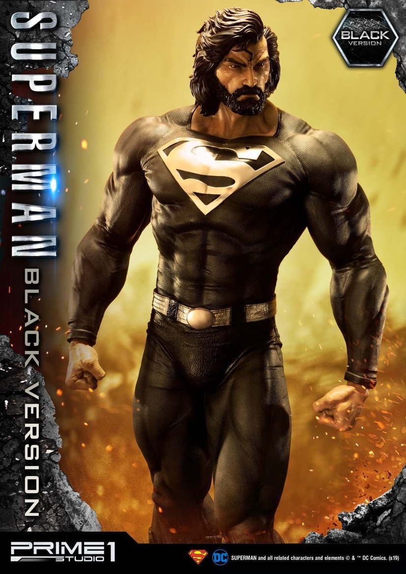 スーパーマン ブラックコスチューム を身にまとった姿でフィギュア化 750体限定生産 6枚目の写真 画像 アニメ アニメ