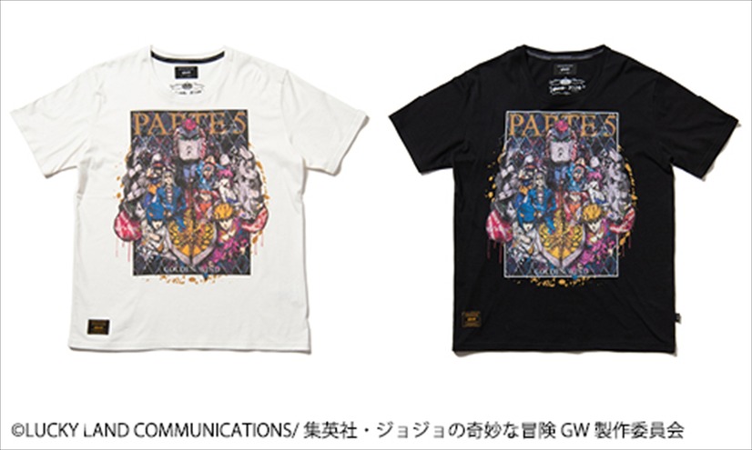 「glamb×TVアニメ『ジョジョの奇妙な冒険 黄金の風』」Golden Wind T　 6,900円（税抜・11月下旬発売）（C）LUCKY LAND COMMUNICATIONS/ 集英社・ジョジョの奇妙な冒険GW製作委員会