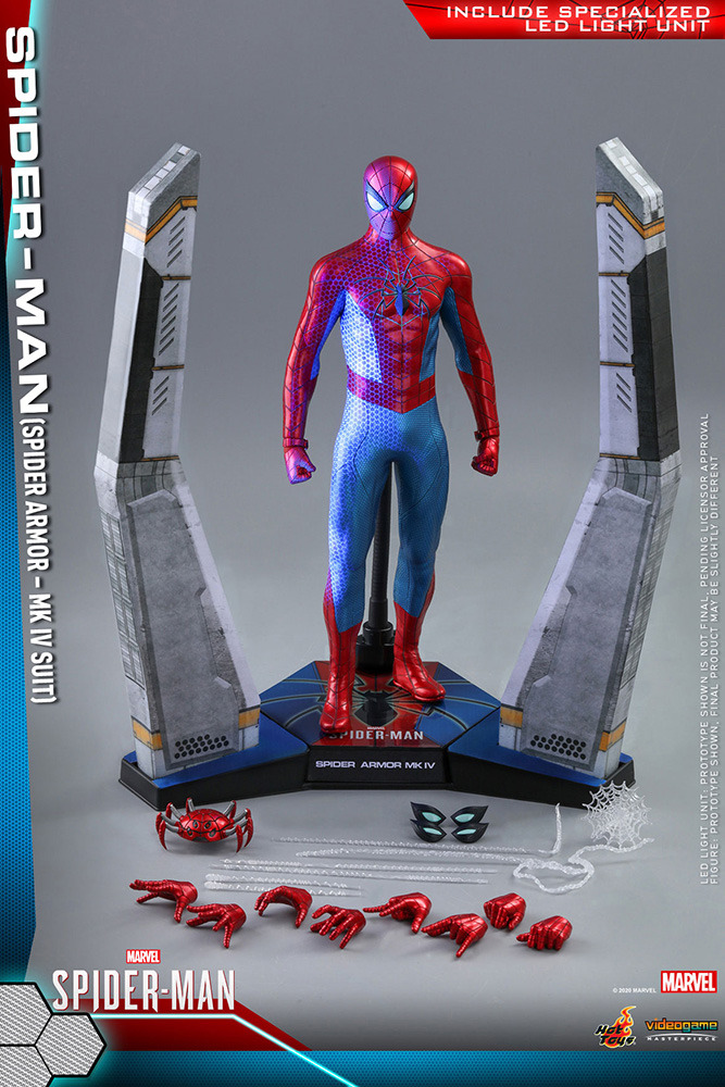 「【ビデオゲーム・マスターピース】 『Marvel’s Spider-Man』1/6スケールフィギュア　スパイダーマン（スパイダー・アーマーMK IVスーツ版）」（C）2020 Marvel.