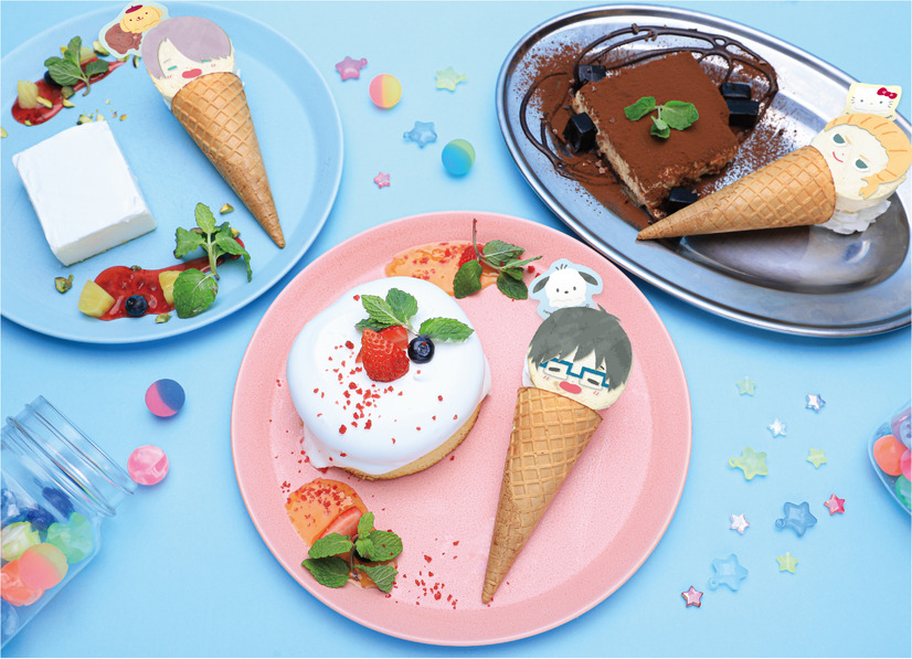 「Yuri on Ice×Sanrio characters Cafe 2020」デザートメニュー（C）はせつ町民会／ユーリ!!! on ICE 製作委員会（C）1976,1989,1992,1993,1996,1998,2020 SANRIO CO.,LTD. APPROVAL NO.610406