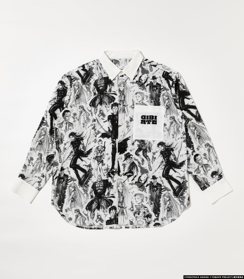 「ALL STARS PATTERN Shirt」8,000円（税別）（C）YOSHITAKA AMANO（C）「GIBIATE PROJECT」製作委員会