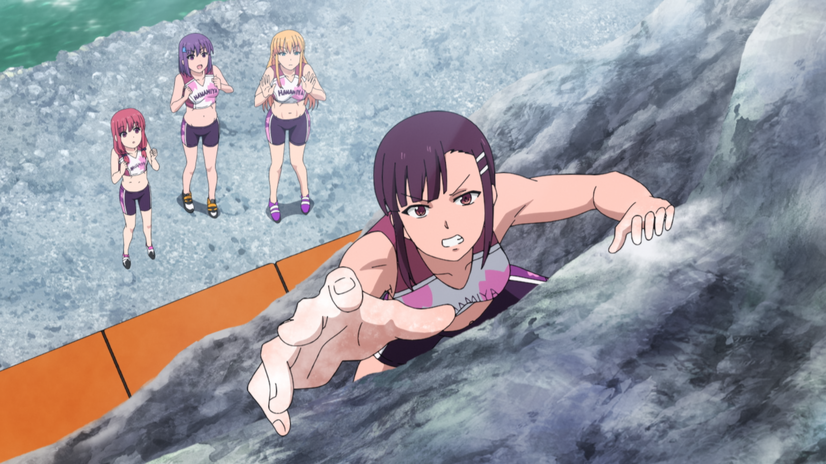 『いわかける！- Sport Climbing Girls -』第3話先行カット（C）石坂リューダイ・サイコミ/花宮女子クライミング部応援団