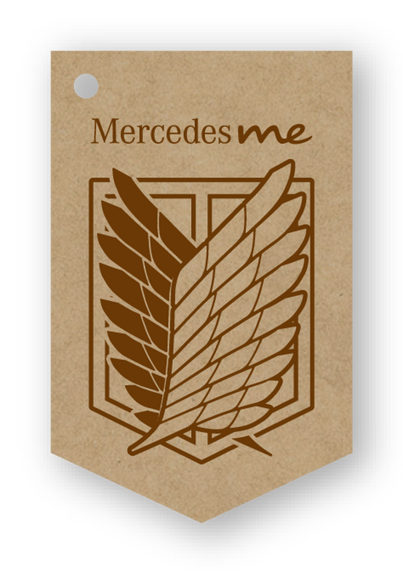 「進撃の巨人 | Mercedes meコラボレーション」1F：DOWNSTAIRS COFFEE　ドリンクカップタグ（C）諫山創/講談社