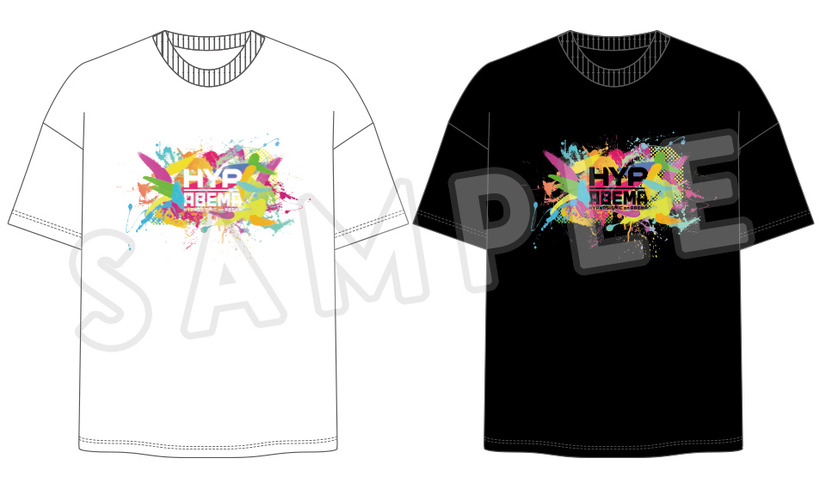 「『HYPNOSISMIC on ABEMA』オーバーサイズTシャツ（全2種）」3850円（税込）（C）AbemaTV,Inc.（C）King Record Co., Ltd. All rights reserved.（C）『ヒプノシスマイク-Division Rap Battle-』Rule the Stage製作委員会