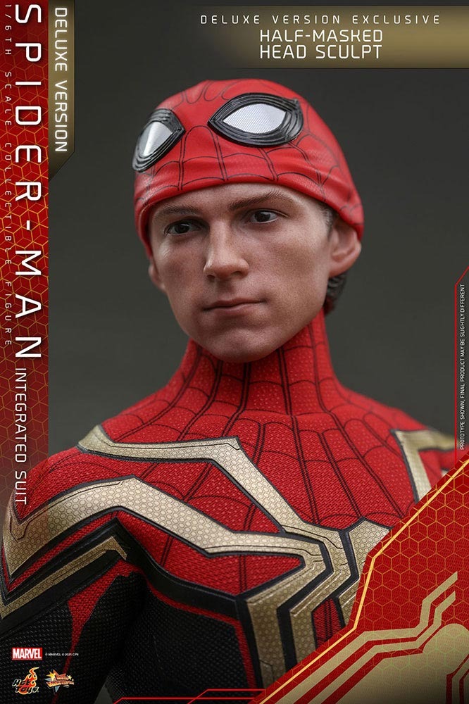 「【ムービー・マスターピース】『スパイダーマン：ノー・ウェイ・ホーム』1/6スケールフィギュア スパイダーマン（インテグレーテッドスーツ版）ボーナスアクセサリー付き」（C）MARVEL （C）2021 CPII.