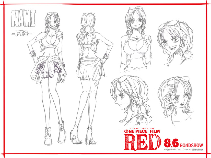 『ONE PIECE FILM RED』映画オリジナル“フェス衣裳”ナミ（C）尾田栄一郎／2022「ワンピース」製作委員会　