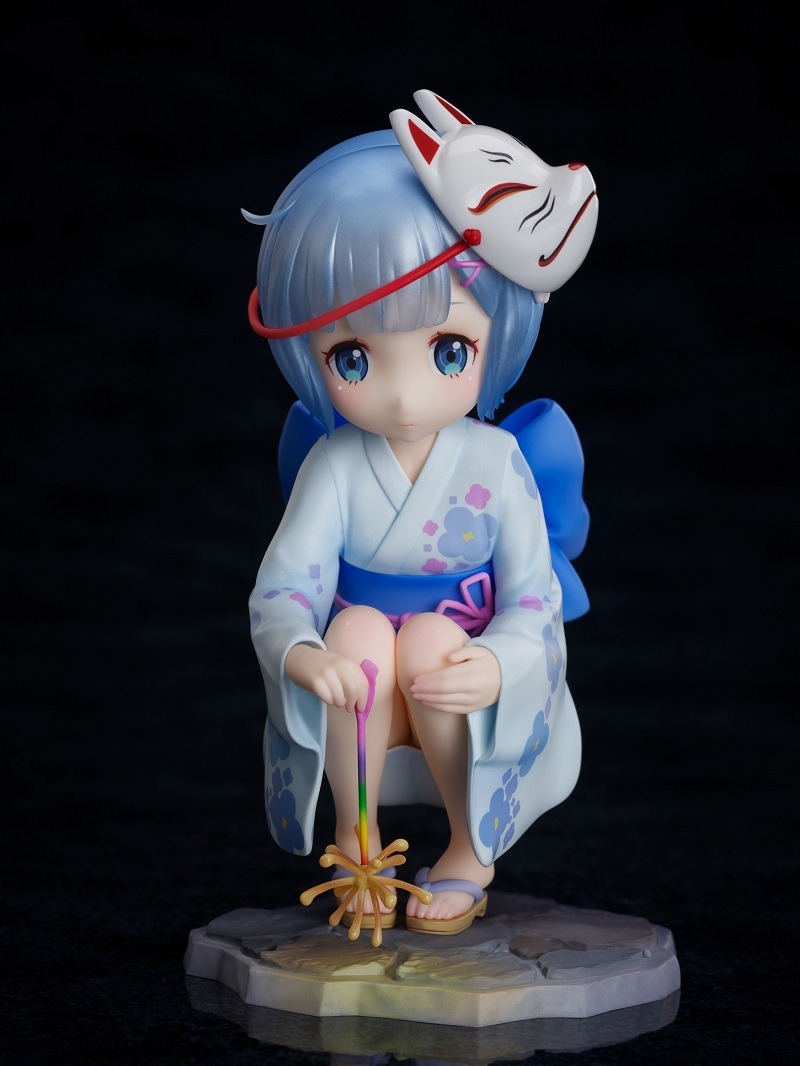 F:NEX「ラム＆レム -幼夏のおもひで- 1/7スケールフィギュアセット」のレム（C）長月達平・株式会社KADOKAWA刊／Re:ゼロから始める異世界生活2製作委員会