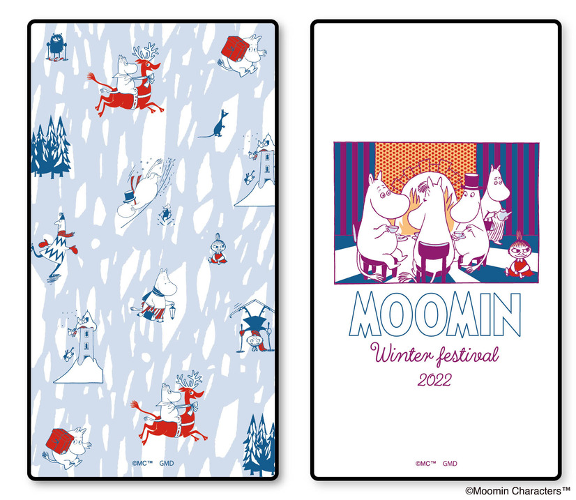 「ムーミン Winter festival 4000mAhリチウムイオンポリマー充電器2.1A」（C）Moomin Characters