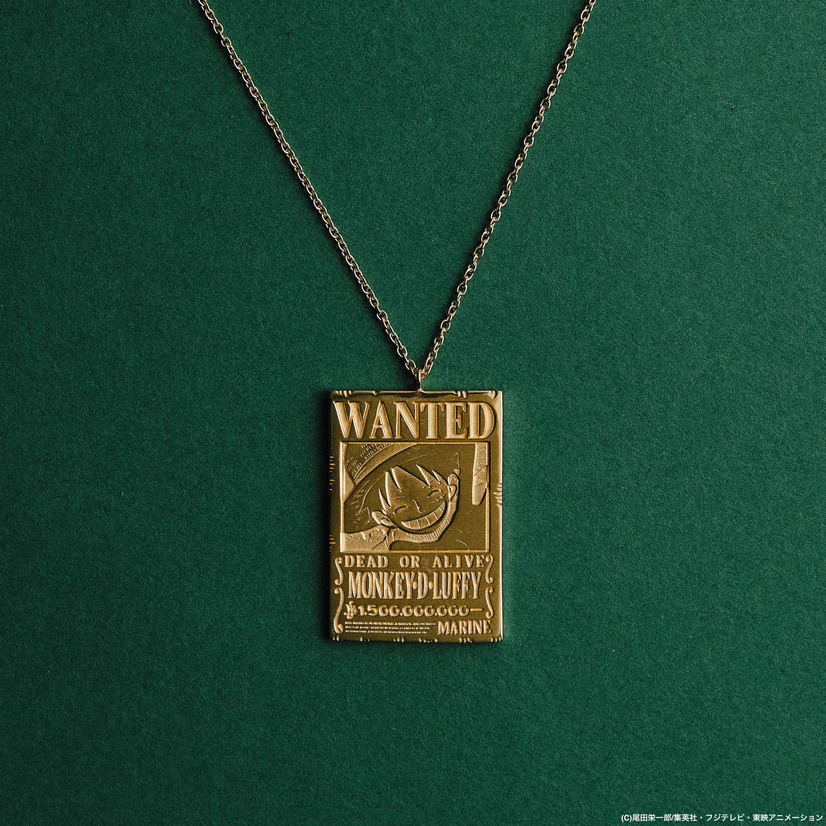 The M Jewelersが『ワンピース』限定ジュエリーコレクション発売「Wanted Letter Plate Necklace（全11型）」（C）尾田栄一郎／集英社・フジテレビ・東映アニメーション