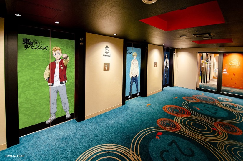 『東京リベンジャーズ』×サンシャインシティプリンスホテル「IKEPRI25」キャラクターたちがお出迎えする、 IKEPRI25専用エレベーターホール (イメージ)