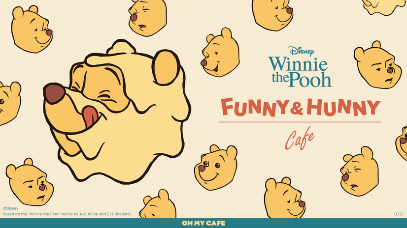 「くまのプーさん」FUNNY & HUNNY OH MY CAFE（C）Disney. Based on the 