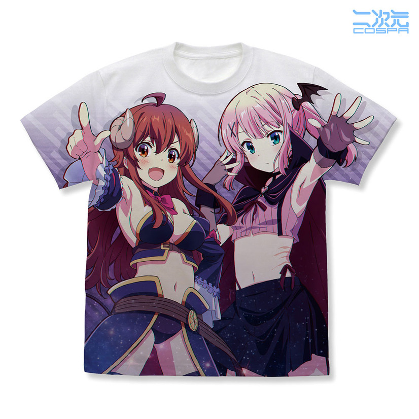 「シャドウミストレス優子＆ダークネスピーチ フルグラフィックTシャツ」©伊藤いづも・芳文社／まちカドまぞく 2丁目製作委員会