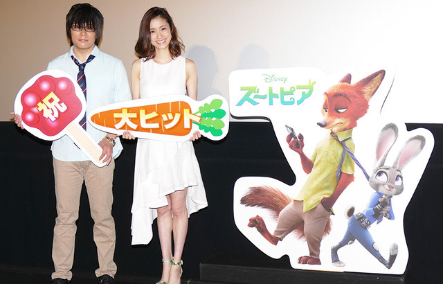 興収30億円突破の ズートピア 大ヒット舞台挨拶に上戸彩と森川智之が登壇 4枚目の写真 画像 アニメ アニメ