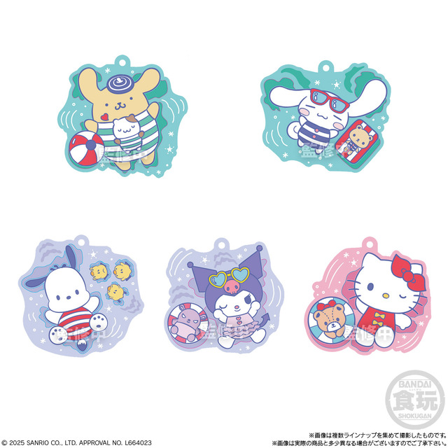 「サンリオ」キティ、シナモロール、あひるのペックルもぷかぷか～♪爽やか夏っぽラバーマスコットが登場